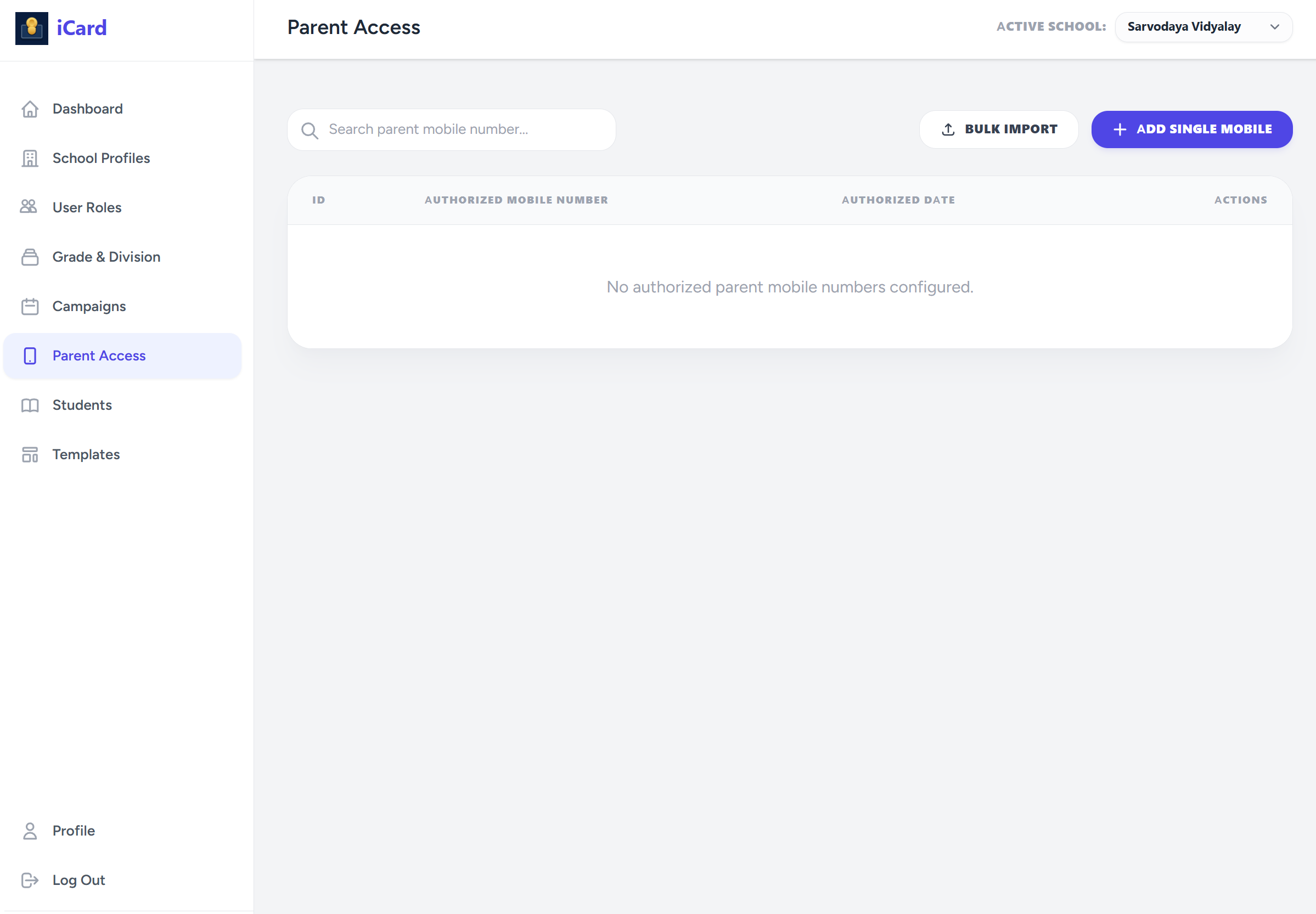 Parent Access screenshot